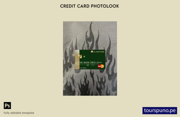 listo para imprimir plantilla frontal de aspecto fotográfico de mastercard del 6